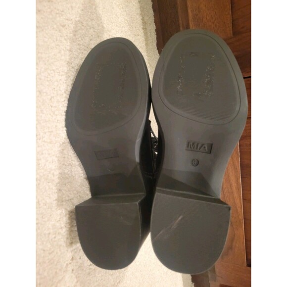 New MIA Gordy Combat Boots Shoes Black Zippers Lace up Platform Women's 9 - Picture 6 of 10